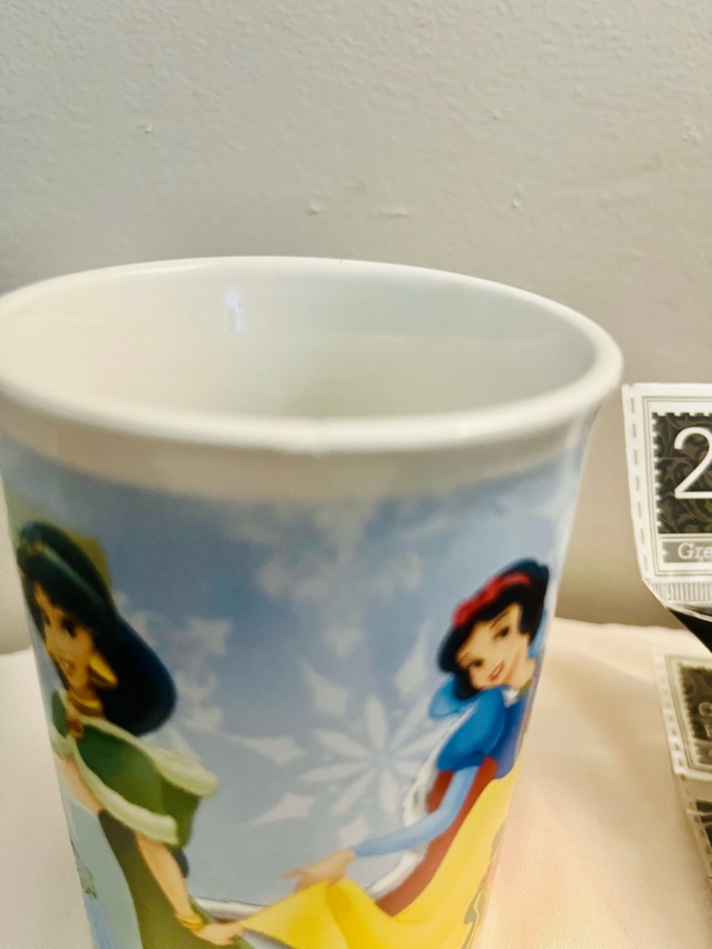 Disney Princess NWT Vintage Ceramic Mug & Gem Bella NWT Pearl bridal hair vine, - Picture 10 of 11